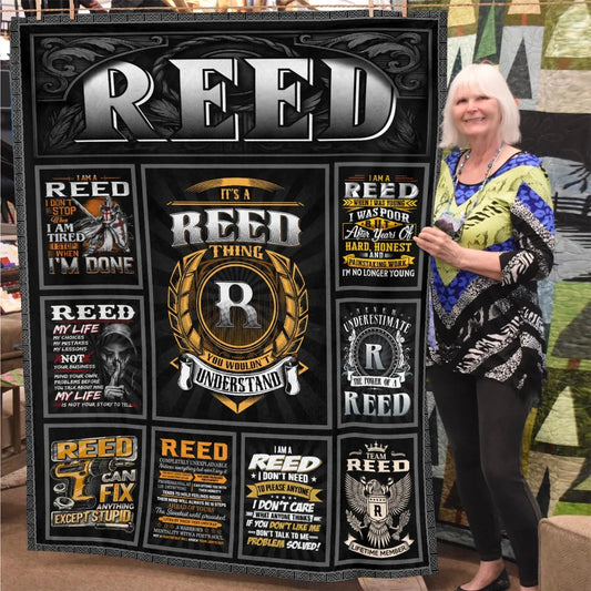 REED Personalized Blanket | Custom Name Cozy Throw Gift 13K1-BK2