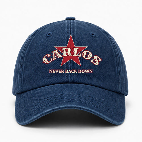 Never Back Down Western Blue Denim Cap CARLOS 13K1 C61PF