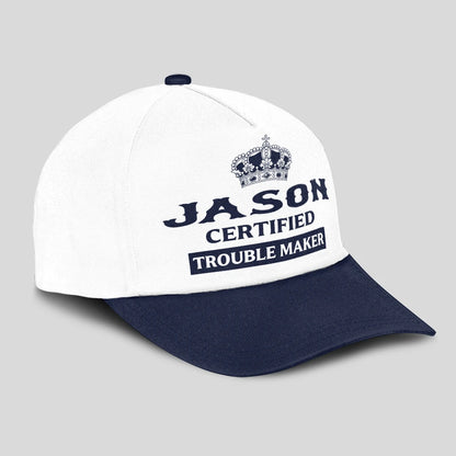 Certified Your Name Trouble Maker Washed Cap JASON 13K1 C148PF