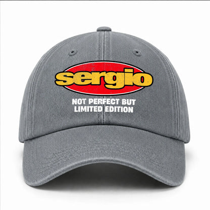 Your Name Not Perfect But Limited Edition Red Logo Washed Cap SERGIO 13K1 C84PF