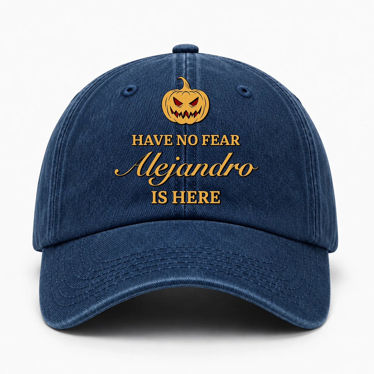 Have No Fear Your Name Is Here Jack O' Lantern Washed Cap ALEJANDRO 13K1 C165PF
