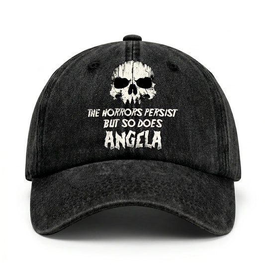 The Horrors Persist But So Does Your Name Cool Skull Washed Cap ANGELA 13K1 C134PF