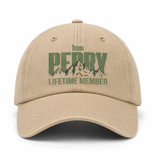 Team Your Name Lifetime Member Mountain Cap PERRY 13K1 C58PF