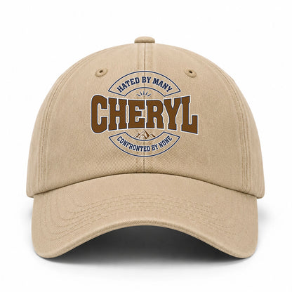 Hated By Many Confronted By None Washed Cap CHERYL 13K1 C36PF