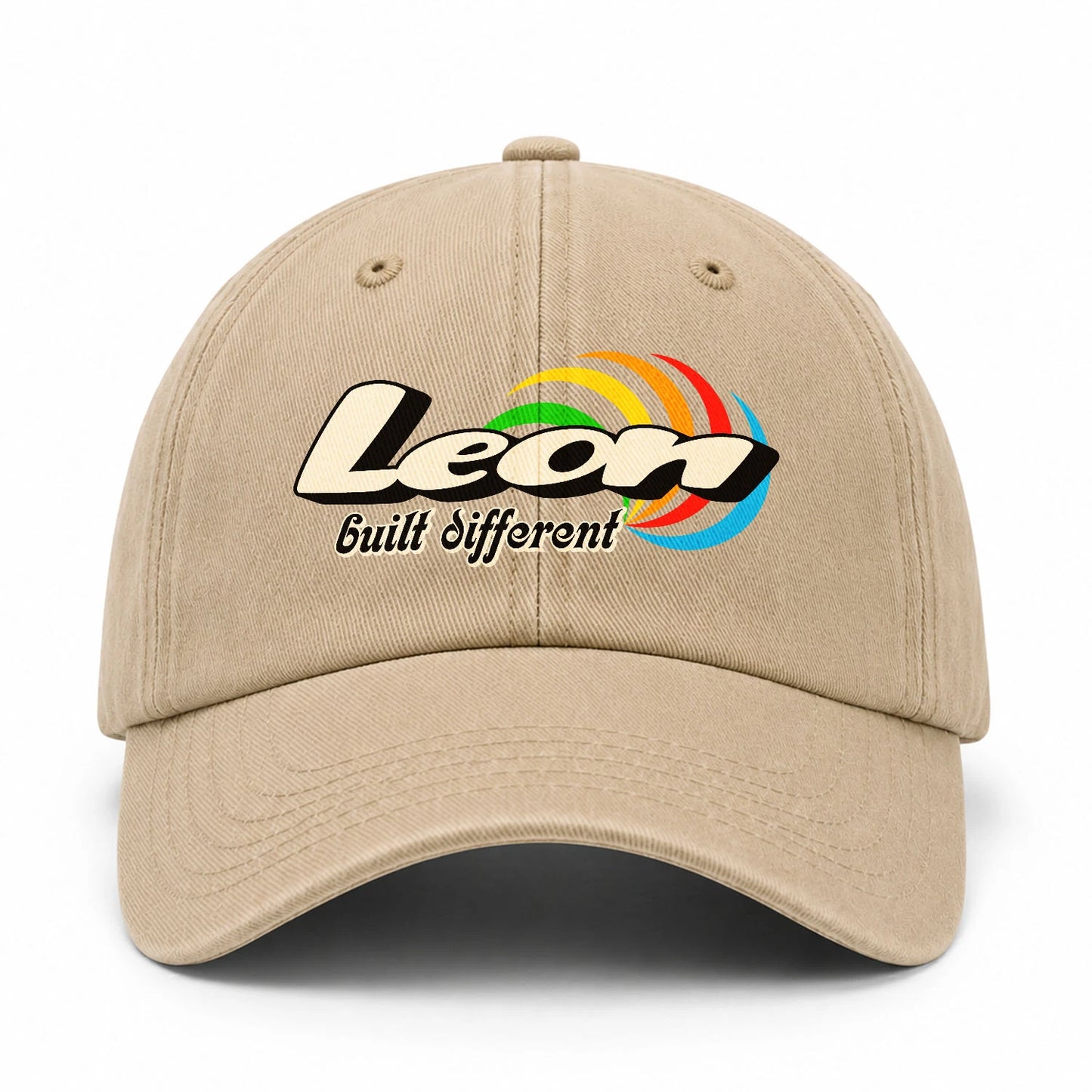 Your Name Built Different Retro Washed Cap LEON 13K1 C55PF