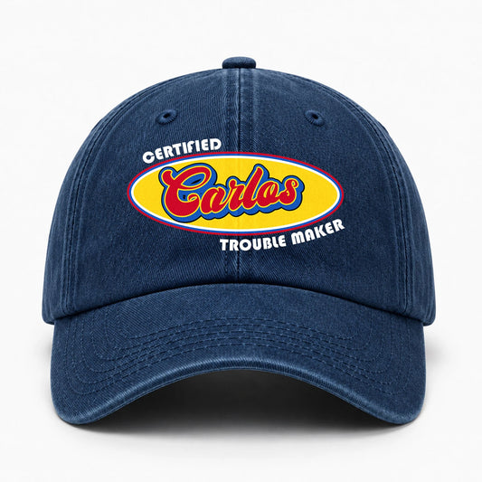 Certified Your Name Trouble Maker Washed Cap CARLOS 13K1 C73PF