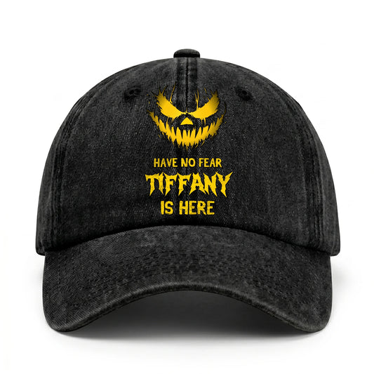 Have No Fear Your Name Is Here Jack O' Lantern Washed Cap TIFFANY 13K1 C135PF
