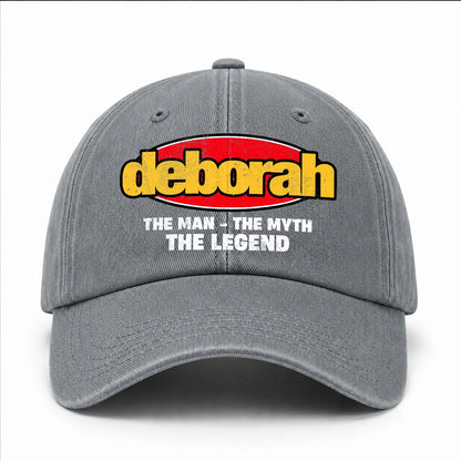 The Man The Myth The Legend Vintage Logo Washed Cap DEBORAH 13K1 C162PF