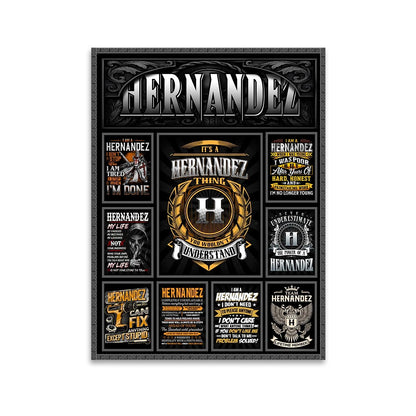 HERNANDEZ Personalized Sponge Floor Mat – Custom Printed Home Decor 13K1-AR2
