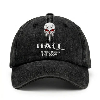 Your Name The Fear The Fate The Doom Skull Washed Cap HALL 13K1 C98PF