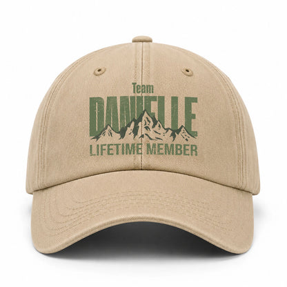 Team Your Name Lifetime Member Mountain Cap DANIELLE 13K1 C58PF