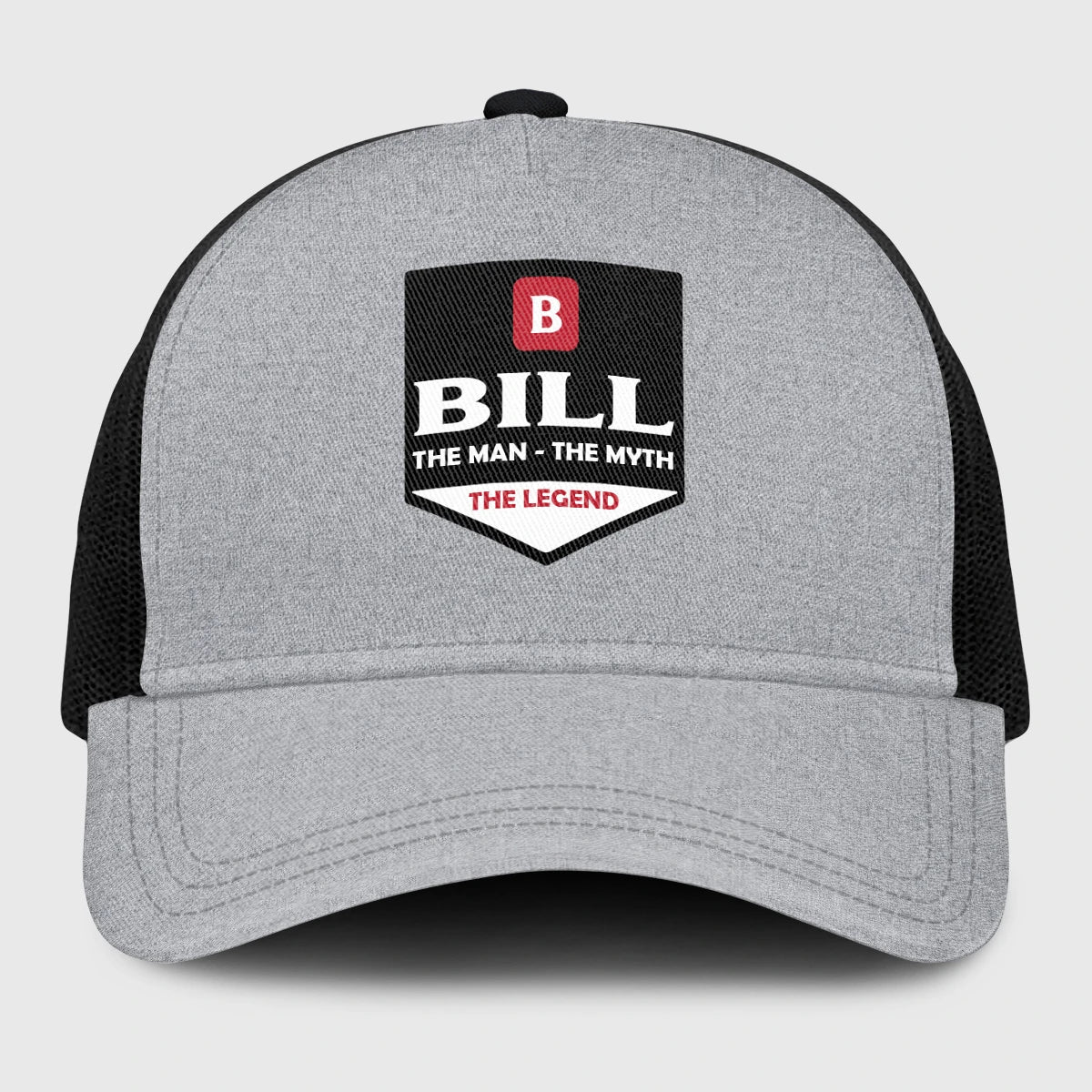 The Man The Myth The Legend Gray Mesh Cap BILL 13K1 C189PF