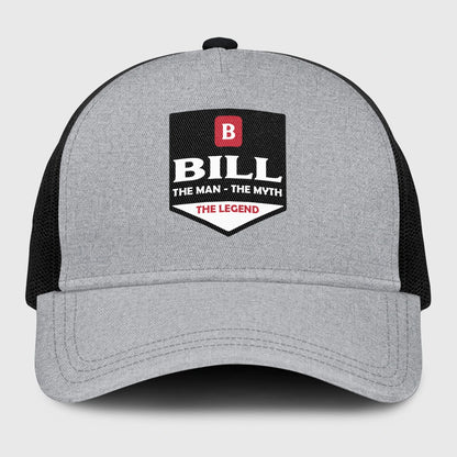 The Man The Myth The Legend Gray Mesh Cap BILL 13K1 C189PF