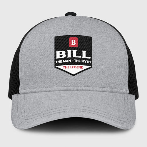 The Man The Myth The Legend Gray Mesh Cap BILL 13K1 C189PF