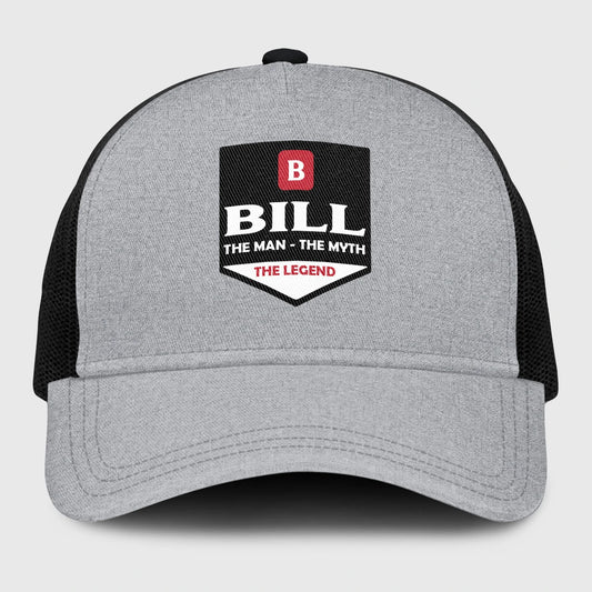 The Man The Myth The Legend Gray Mesh Cap BILL 13K1 C189PF