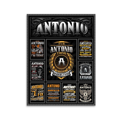 ANTONIO Personalized Sponge Floor Mat – Custom Printed Home Decor 13K1-AR2