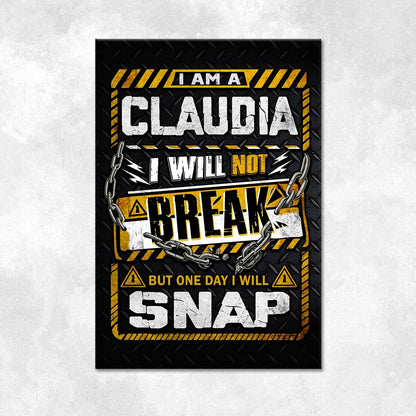 CLAUDIA Motivational Rug – Black & Yellow Quote Carpet for Living Room 13K1-AR1
