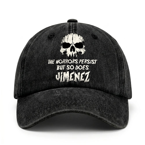The Horrors Persist But So Does Your Name Cool Skull Washed Cap JIMENEZ 13K1 C134PF