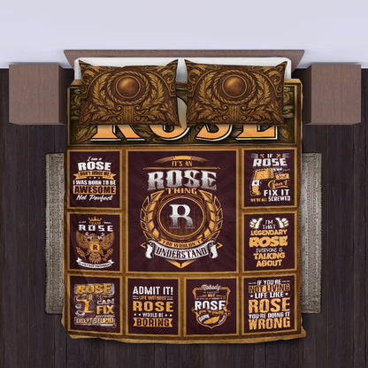 ROSE Limited Edition Personalized Bedding Set 13K1-BS3