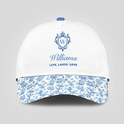 Live Laugh Love Flowers Pattern Cap WILLIAMS 13K1 C109PF