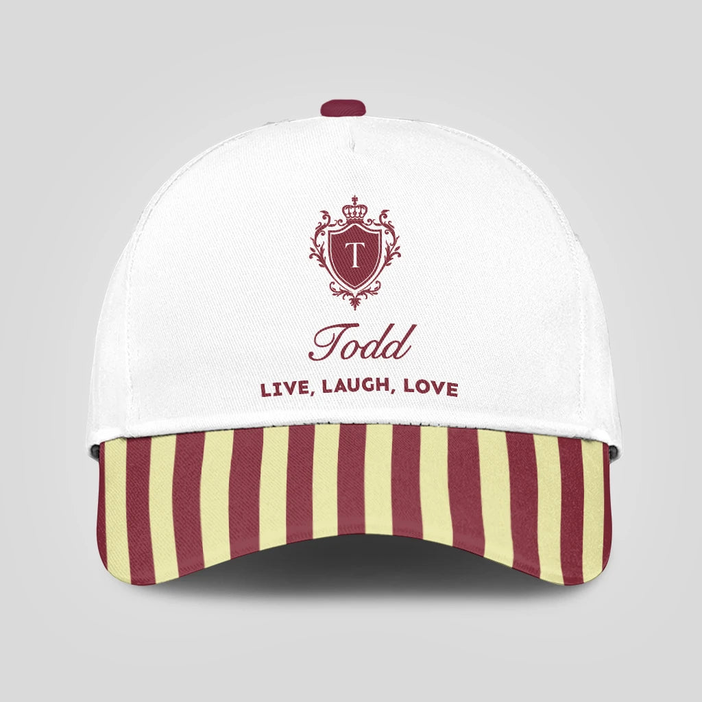 Live Laugh Love Burgundy And Yellow Cap TODD 13K1 C120PF