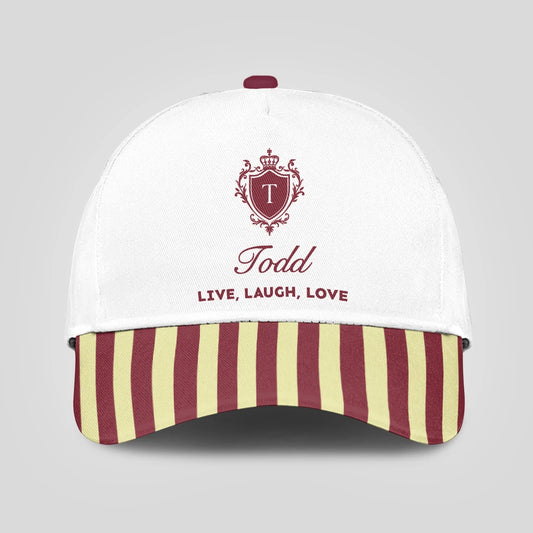 Live Laugh Love Burgundy And Yellow Cap TODD 13K1 C120PF