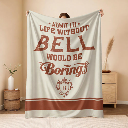 Life Without Your Name Would Be Boring Cream Terracotta Blanket BELL 13K1 BK24