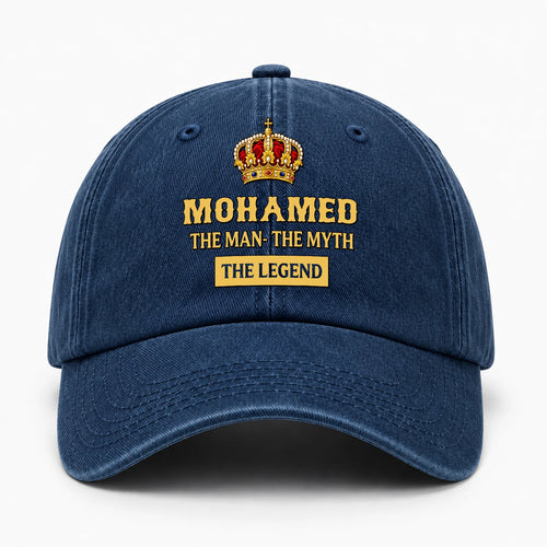 The Man The Myth The Legend King Crown Washed Cap MOHAMED 13K1 C146PF