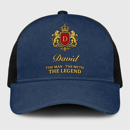 The Man The Myth The Legend Royal Blue Mesh Cap DAVID 13K1 C187PF