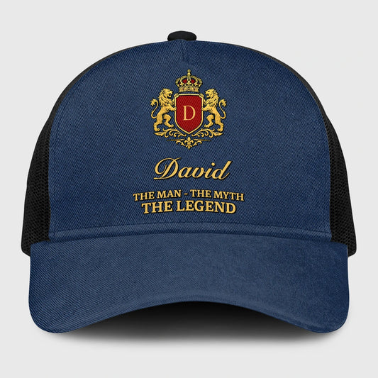 The Man The Myth The Legend Royal Blue Mesh Cap DAVID 13K1 C187PF