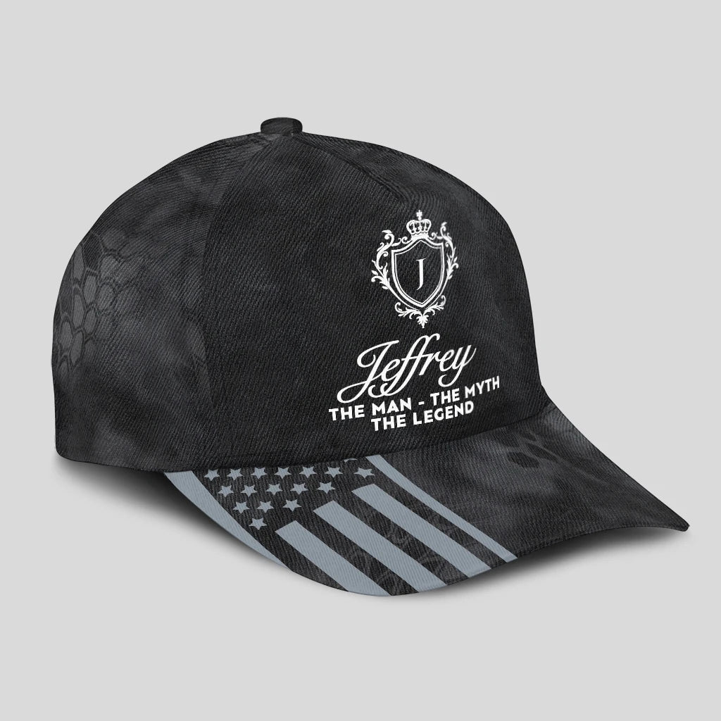 The Man The Myth The Legend America Black Camo Cap JEFFREY 13K1 C173PF