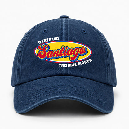 Certified Your Name Trouble Maker Washed Cap SANTIAGO 13K1 C73PF
