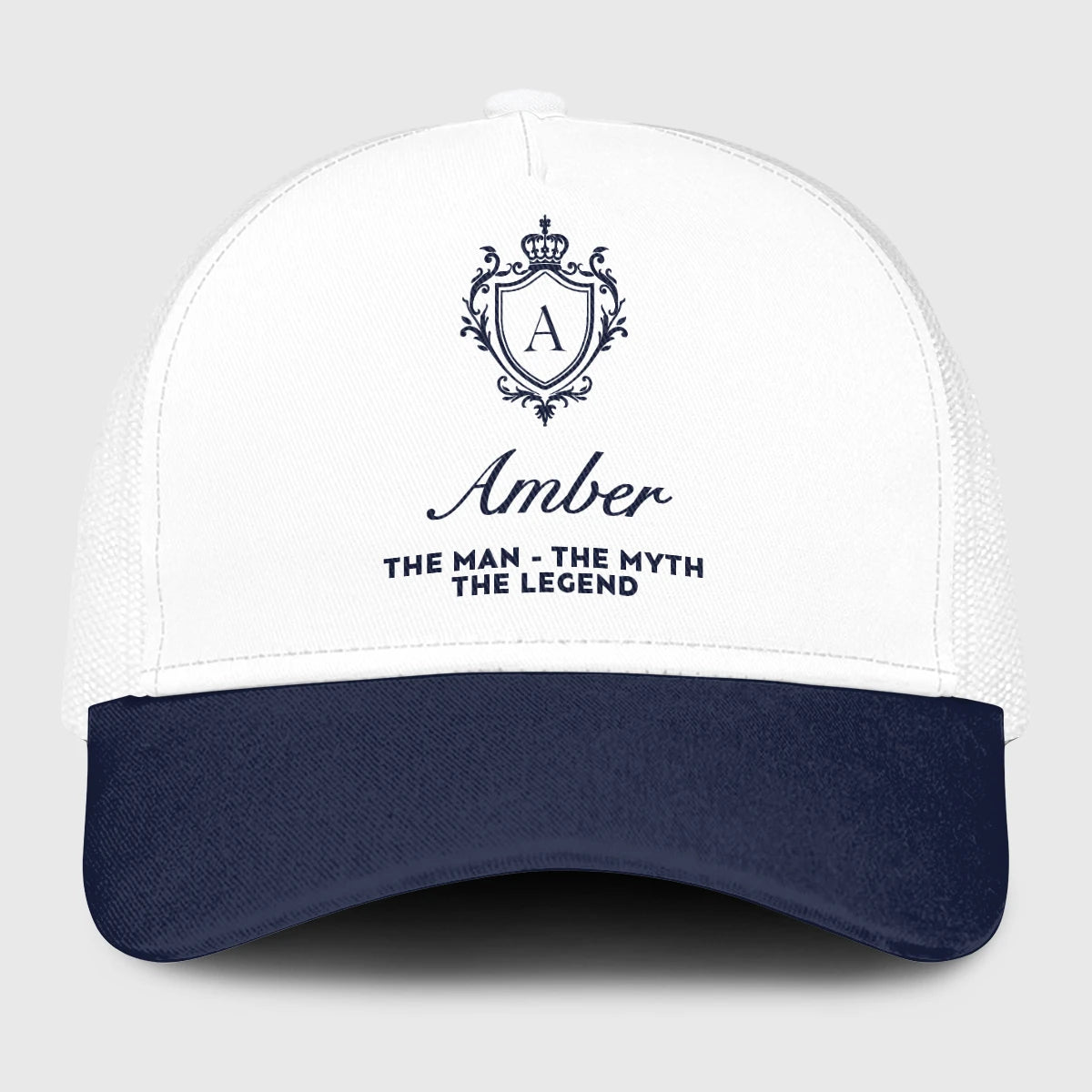 The Man The Myth The Legend Blue And White Baseball Mesh Cap AMBER 13K1 C186PF