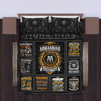 MUHAMMAD Limited Edition Personalized Bedding Set 13K1-BS2