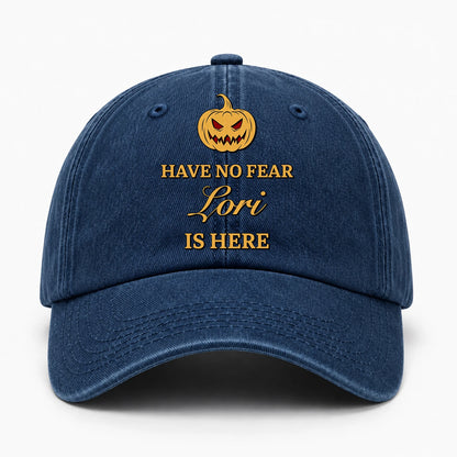 Have No Fear Your Name Is Here Jack O' Lantern Washed Cap LORI 13K1 C165PF