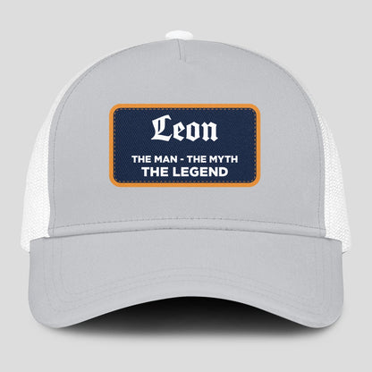 The Man The Myth The Legend Gray Mesh Cap LEON 13K1 C204PF