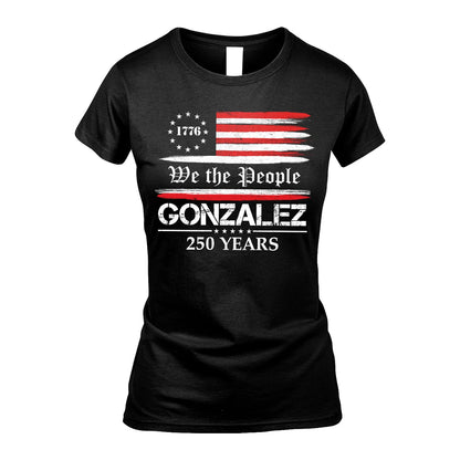 GONZALEZ 13K1-546 We the People Name 250 Years