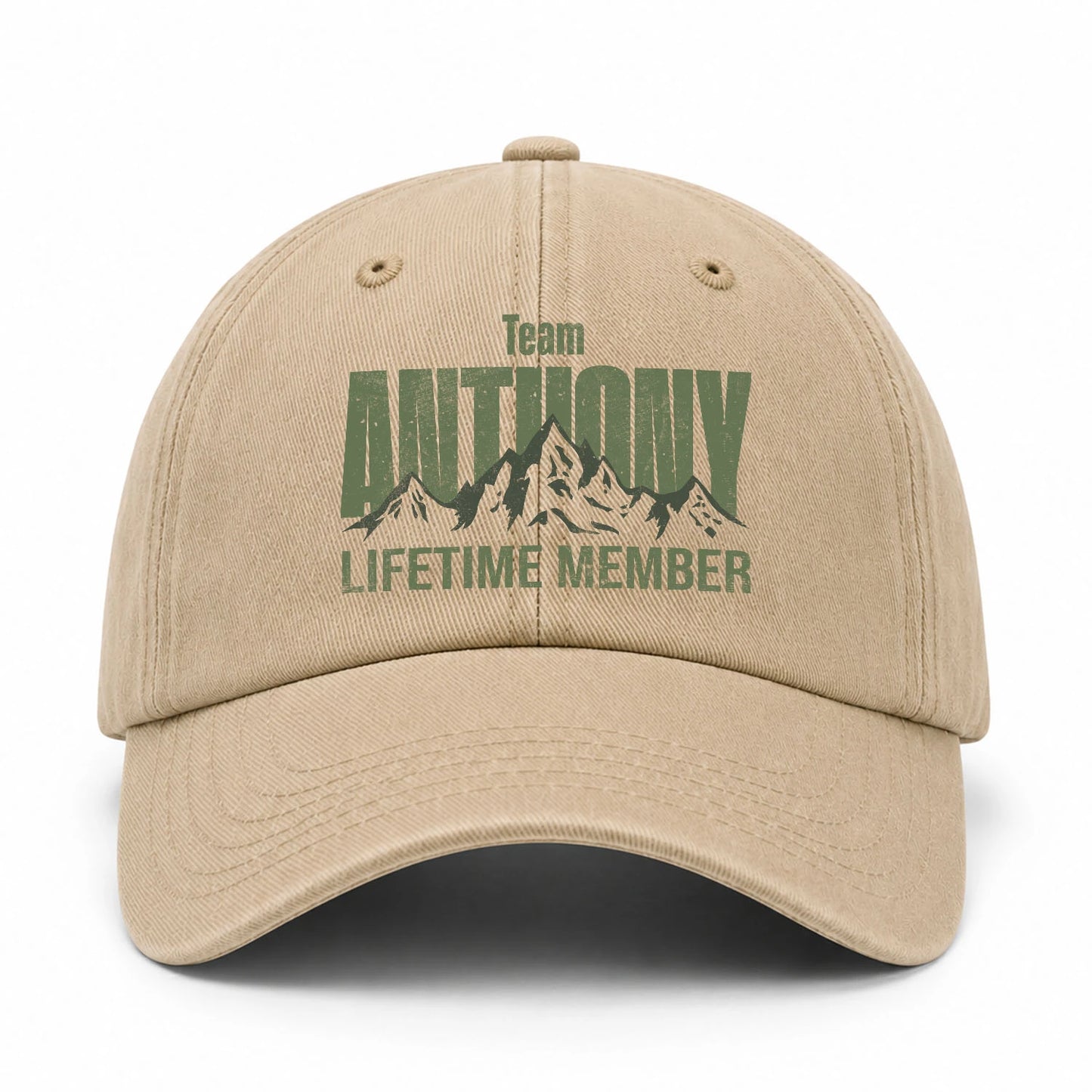 Team Your Name Lifetime Member Mountain Cap ANTHONY 13K1 C58PF