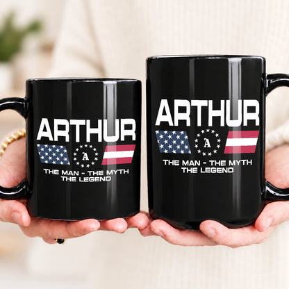 The Man The Myth The Legend Us Flag Mug ARTHUR 13K1 MG23