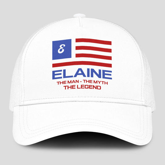 The Man The Myth The Legend America Flag Mesh Cap ELAINE 13K1 C193PF