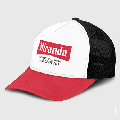 The Man The Myth The Legend Red And White Mesh Cap MIRANDA 13K1 C197PF