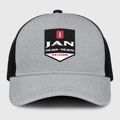The Man The Myth The Legend Gray Mesh Cap JAN 13K1 C189PF