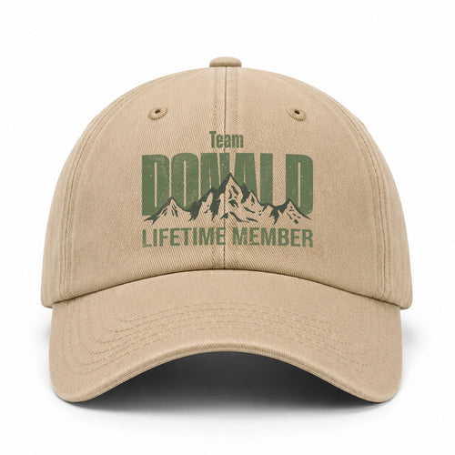 Team Your Name Lifetime Member Mountain Cap DONALD 13K1 C58PF