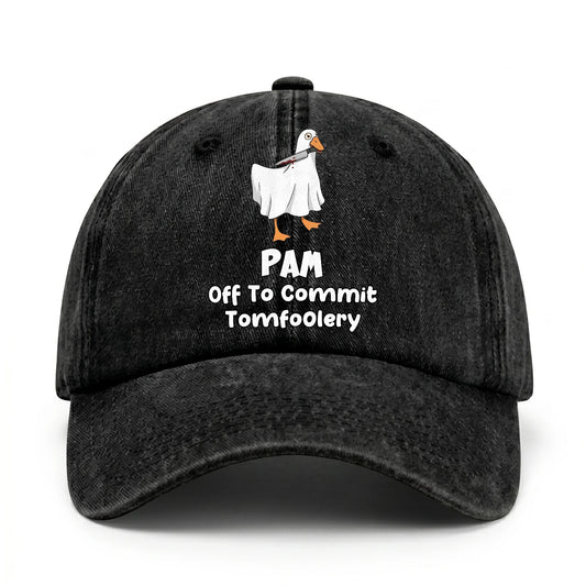 Off To Commit Tomfoolery Funny Goose Washed Cap PAM 13K1 C131PF
