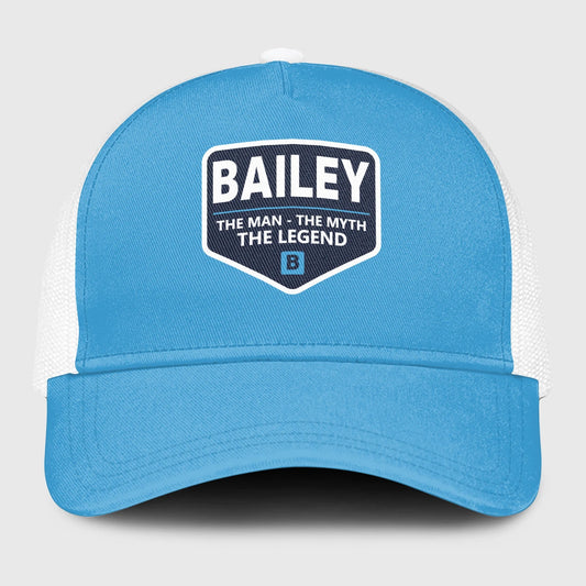 The Man The Myth The Legend Light Blue Mesh Cap BAILEY 13K1 C190PF