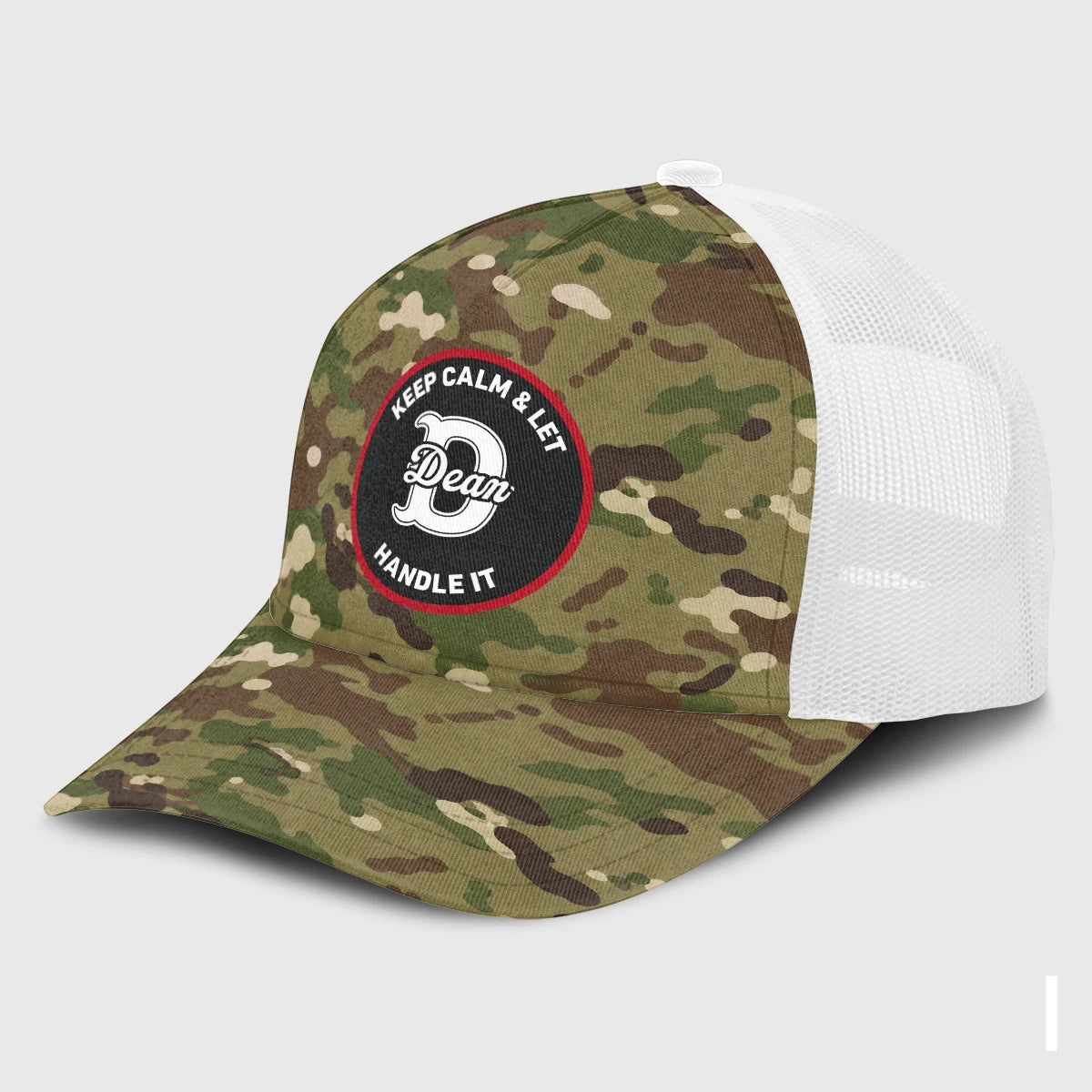 Keep Calm & Let Your Name Handle It Camo Mesh Cap DEAN 13K1 C209PF