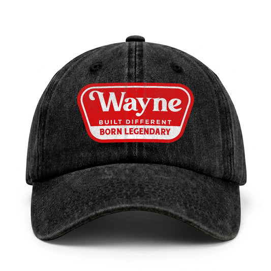 Built Different Born Legendary Red Logo Washed Cap WAYNE 13K1 C63PF