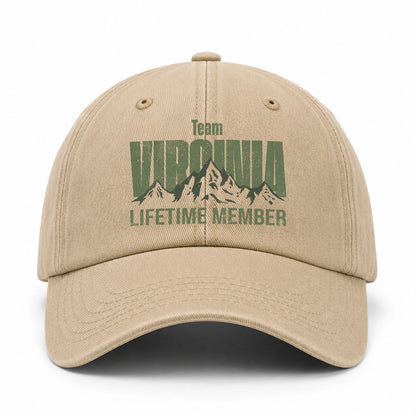 Team Your Name Lifetime Member Mountain Cap VIRGINIA 13K1 C58PF