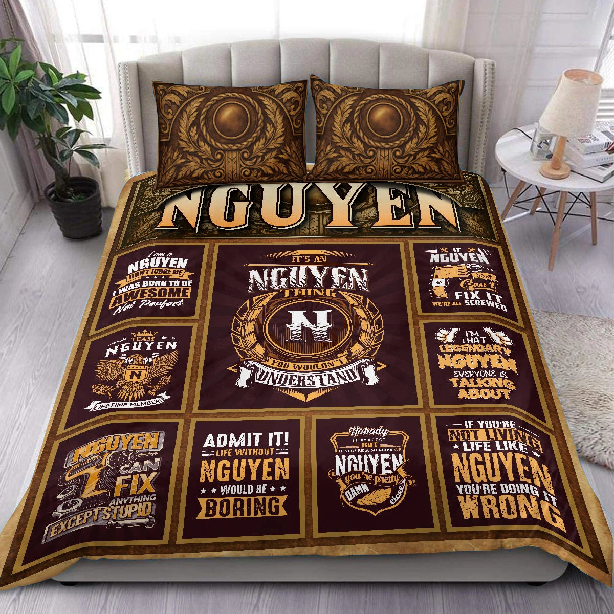 NGUYEN Limited Edition Personalized Bedding Set 13K1-BS3