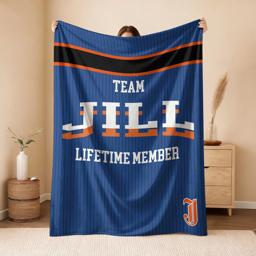 Team Your Name Lifetime Member Basketball Fleece Blanket JILL 13K1 BK47
